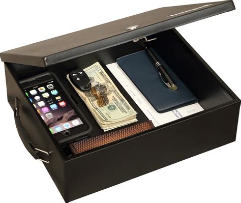 steel security cash box|secure boxes for money.